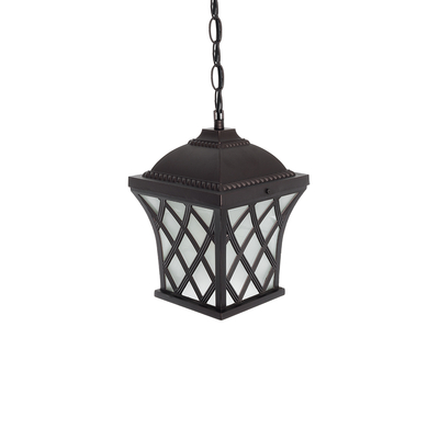 GLOBOSTAR® LINCOLN 01399 Vintage Κρεμαστό Φωτιστικό Οροφής με Ντουί 1 x E27 AC 220-240V IP20 - Καφέ & Διάφανο - Μ19 x Π19 x Υ20cm