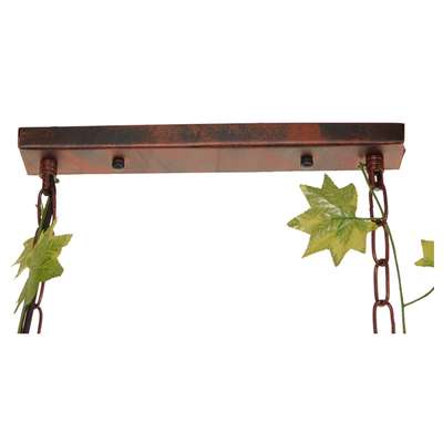 GLOBOSTAR® NEST 01402 Vintage Κρεμαστό Φωτιστικό Οροφής με Ντουί 4 x E27 AC 220-240V IP20 - Χάλκινο & Πράσινο - Μ103 x Π34 x Υ36.5cm