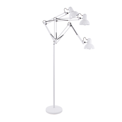 GLOBOSTAR® AUDREY 01471 Vintage Επιδαπέδιο Φωτιστικό με Ντουί 1 x E27 AC 220-240V IP20 - Λευκό - Μ15 x Π15 x Υ190cm