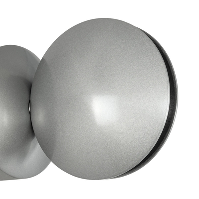 GLOBOSTAR® SEPTUM 93067 Μοντέρνο Φωτιστικό Τοίχου - Απλίκα LED 9W 1150lm 1° AC 220-240V IP44 Μπλε - CREE XPE Chip & TÜV SÜD Driver - Γκρι Ανθρακί Ματ - Μ12 x Π11 x Υ17cm - 5 Χρόνια Εγγύηση