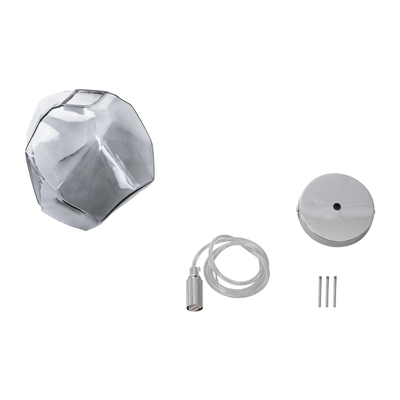 GLOBOSTAR® RINA 01307 Μοντέρνο Κρεμαστό Φωτιστικό Οροφής με Ντουί 1 x G9 AC 220-240V IP20 - Γκρι - Μ16 x Π16 x Υ17cm