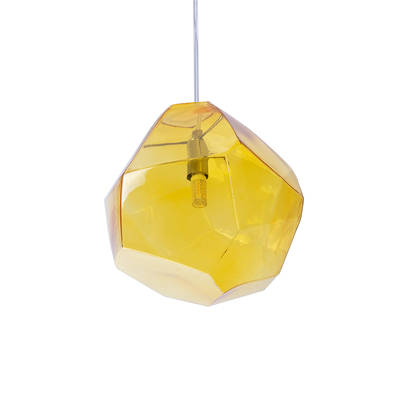 GLOBOSTAR® RINA 01308 Μοντέρνο Κρεμαστό Φωτιστικό Οροφής με Ντουί 1 x G9 AC 220-240V IP20 - Κίτρινο - Μ20 x Π20 x Υ20cm