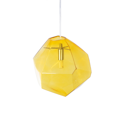 GLOBOSTAR® RINA 01308 Μοντέρνο Κρεμαστό Φωτιστικό Οροφής με Ντουί 1 x G9 AC 220-240V IP20 - Κίτρινο - Μ20 x Π20 x Υ20cm