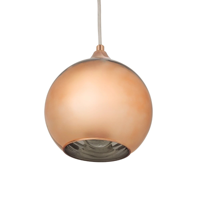 GLOBOSTAR® CANDELA 01309 Μοντέρνο Κρεμαστό Φωτιστικό Οροφής με Ντουί 1 x E27 AC 220-240V IP20 - Χάλκινο - Μ15 x Π15 x Υ13cm