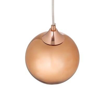 GLOBOSTAR® CANDELA 01309 Μοντέρνο Κρεμαστό Φωτιστικό Οροφής με Ντουί 1 x E27 AC 220-240V IP20 - Χάλκινο - Μ15 x Π15 x Υ13cm