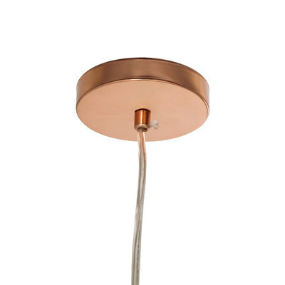 GLOBOSTAR® CANDELA 01309 Μοντέρνο Κρεμαστό Φωτιστικό Οροφής με Ντουί 1 x E27 AC 220-240V IP20 - Χάλκινο - Μ15 x Π15 x Υ13cm