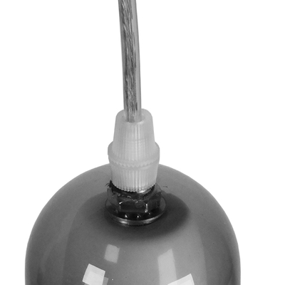 GLOBOSTAR® BOSSANOVA 01313 Μοντέρνο Κρεμαστό Φωτιστικό Οροφής με Ντουί 1 x E27 AC 220-240V IP20 - Γκρι - Μ18 x Π18 x Υ23cm