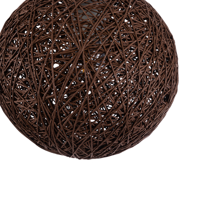 GLOBOSTAR® OCEANA 01354 Boho Κρεμαστό Φωτιστικό Οροφής με Ντουί 1 x E27 AC 220-240V IP20 - Καφέ - Μ20 x Π20 x Υ20cm