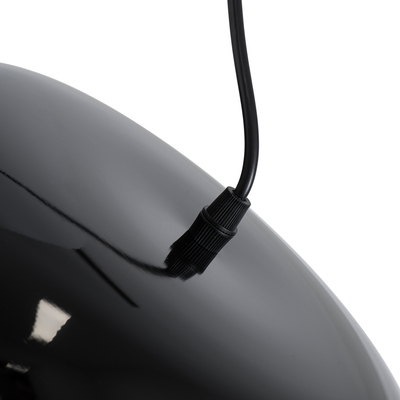 GLOBOSTAR® JASPER 01373 Μοντέρνο Κρεμαστό Φωτιστικό Οροφής με Ντουί 1 x E27 AC 220-240V IP20 - Μαύρο & Λευκό - Μ26.5 x Π26.5 x Υ20.5cm