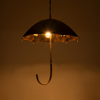 GLOBOSTAR® UMBRELLA 01406 Vintage Κρεμαστό Φωτιστικό Οροφής με Ντουί 5 x E27 AC 220-240V IP20 - Χάλκινο - Μ60 x Π60 x Y65cm