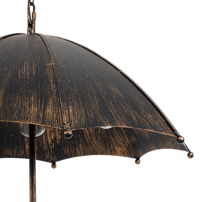 GLOBOSTAR® UMBRELLA 01406 Vintage Κρεμαστό Φωτιστικό Οροφής με Ντουί 5 x E27 AC 220-240V IP20 - Χάλκινο - Μ60 x Π60 x Y65cm