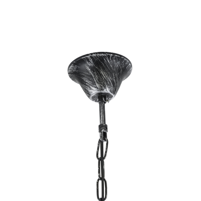 GLOBOSTAR® UMBRELLA 01407 Vintage Κρεμαστό Φωτιστικό Οροφής με Ντουί 5 x E27 AC 220-240V IP20 - Ασημί - Μ60 x Π60 x Y65cm