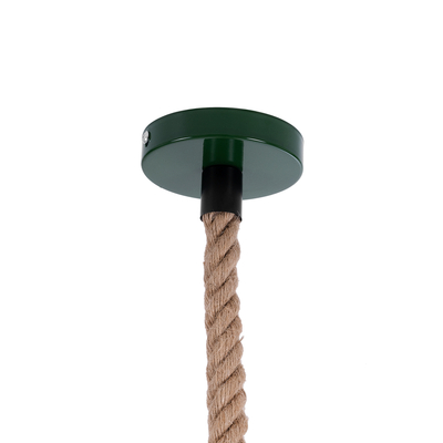 GLOBOSTAR® CRANE 01408 Vintage Κρεμαστό Φωτιστικό Οροφής με Ντουί 1 x E27 AC 220-240V IP20 - Πράσινο & Μπεζ - Μ36 x Π36 x Y31cm