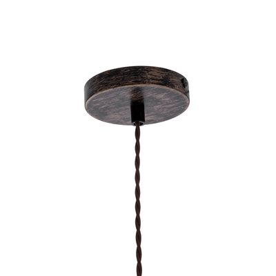 GLOBOSTAR® SPIGOT 01413 Vintage Κρεμαστό Φωτιστικό Οροφής με Ντουί 1 x E27 AC 220-240V IP20 - Χάλκινο & Κόκκινο - Μ5 x Π5 x Y20cm