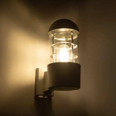 GLOBOSTAR® NEWI 01418 Μοντέρνο Φωτιστικό Τοίχου - Απλίκα με Ντουί 1 x E27 AC 220-240V IP20 - Λευκό - Μ11 x Π17 x Υ25cm