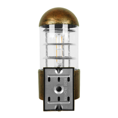 GLOBOSTAR® NEWI 01420 Μοντέρνο Φωτιστικό Τοίχου - Απλίκα με Ντουί 1 x E27 AC 220-240V IP20 - Μπρούτζινο - Μ11 x Π17 x Υ25cm