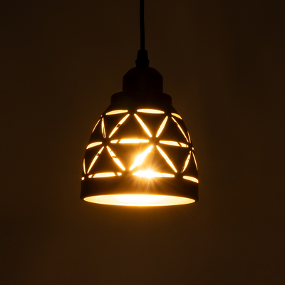 GLOBOSTAR® COOLIE 01475 Μοντέρνο Κρεμαστό Φωτιστικό Οροφής με Ντουί 1 x E27 AC 220-240V IP20 - Μαύρο & Χρυσό - Μ13 x Π13 x Υ14cm