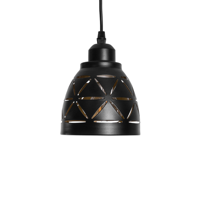 GLOBOSTAR® COOLIE 01475 Μοντέρνο Κρεμαστό Φωτιστικό Οροφής με Ντουί 1 x E27 AC 220-240V IP20 - Μαύρο & Χρυσό - Μ13 x Π13 x Υ14cm