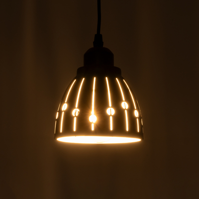 GLOBOSTAR® COOLIE 01476 Μοντέρνο Κρεμαστό Φωτιστικό Οροφής με Ντουί 1 x E27 AC 220-240V IP20 - Μαύρο & Ασημί - Μ12.5 x Π12.5 x Υ11.5cm