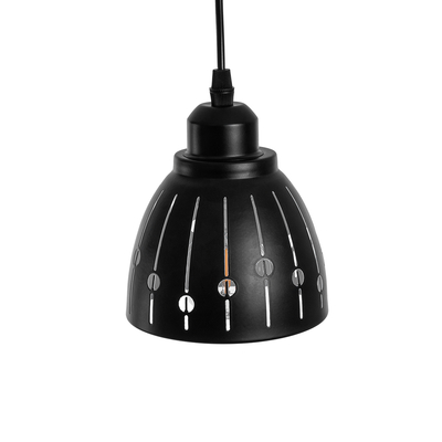 GLOBOSTAR® COOLIE 01476 Μοντέρνο Κρεμαστό Φωτιστικό Οροφής με Ντουί 1 x E27 AC 220-240V IP20 - Μαύρο & Ασημί - Μ12.5 x Π12.5 x Υ11.5cm