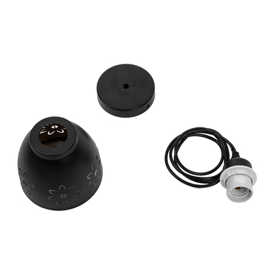 GLOBOSTAR® COOLIE 01479 Μοντέρνο Κρεμαστό Φωτιστικό Οροφής με Ντουί 1 x E27 AC 220-240V IP20 - Μαύρο & Χρυσό - Μ12.5 x Π12.5 x Υ11.5cm