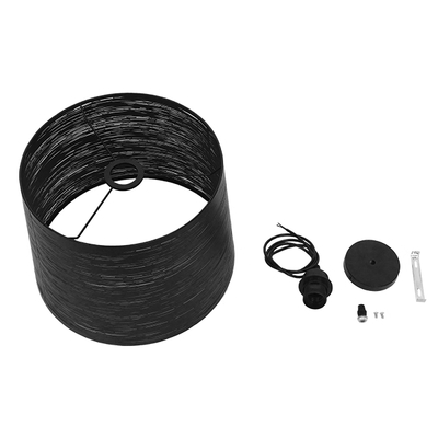 GLOBOSTAR® ACCADEMIA 01556 Μοντέρνο Κρεμαστό Φωτιστικό Οροφής με Ντουί 1 x E27 AC 220-240V IP20 - Μαύρο - Μ35 x Π35 x Υ25cm