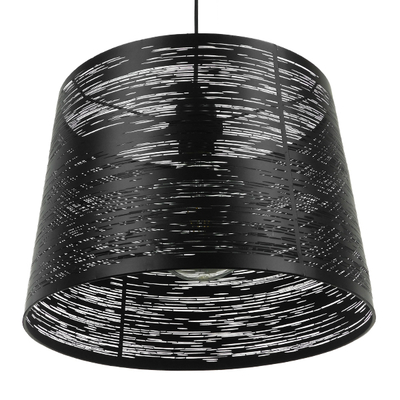 GLOBOSTAR® ACCADEMIA 01556 Μοντέρνο Κρεμαστό Φωτιστικό Οροφής με Ντουί 1 x E27 AC 220-240V IP20 - Μαύρο - Μ35 x Π35 x Υ25cm