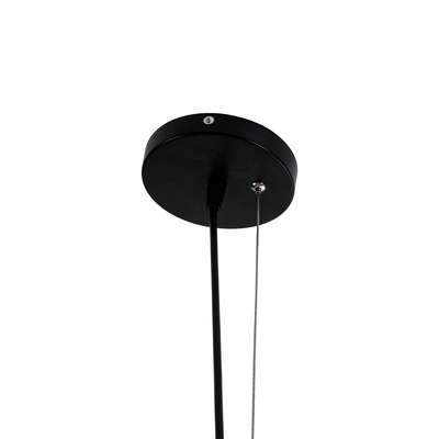 GLOBOSTAR® LILY 01559 Vintage Κρεμαστό Φωτιστικό Οροφής με Ντουί 1 x E27 AC 220-240V IP20 - Μαύρο & Λευκό - Μ25 x Π25 x Υ61cm