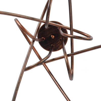 GLOBOSTAR® PAULELI 01564 Μοντέρνο Φωτιστικό Οροφής με Ντουί 5 x E27 AC 220-240V IP20 - Χάλκινο - Μ80 x Π80 x Υ40cm