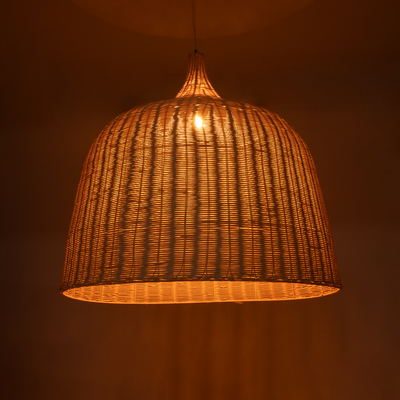 GLOBOSTAR® BAHAMAS 01570 Boho Κρεμαστό Φωτιστικό Οροφής με Ντουί 1 x E27 AC 220-240V IP20 - Μπεζ - Μ90 x Π90 x Y70cm