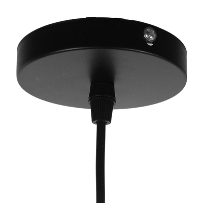 GLOBOSTAR® ACCADEMIA 01584 Μοντέρνο Κρεμαστό Φωτιστικό Οροφής με Ντουί 1 x E27 AC 220-240V IP20 - Μαύρο & Χρυσό - Μ35 x Π35 x Y25cm