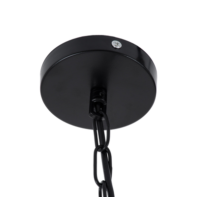 GLOBOSTAR® BALANCE 01596 Vintage Κρεμαστό Φωτιστικό Οροφής με Ντουί 1 x E27 AC 220-240V IP20 - Μαύρο & Μπεζ - Μ35 x Π35 x Υ36cm