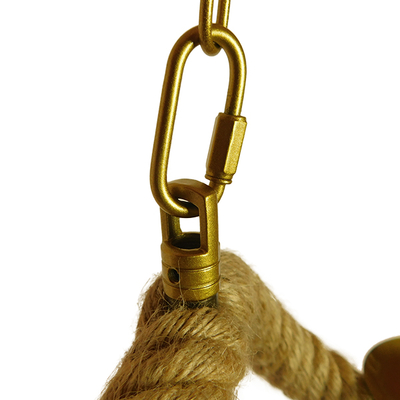 GLOBOSTAR® LUXOR 01598 Vintage Κρεμαστό Φωτιστικό Οροφής με Ντουί 3 x E14 AC 220-240V IP20 - Χρυσό & Μπεζ - Μ75 x Π13 x Y18cm