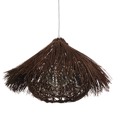 GLOBOSTAR® CHEOPE 01600 Boho Κρεμαστό Φωτιστικό Οροφής με Ντουί 1 x E27 AC 220-240V IP20 - Καφέ - Μ50 x Π50 x Y30cm
