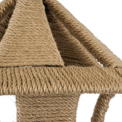 GLOBOSTAR® SOLITARIO 01606 Boho Κρεμαστό Φωτιστικό Οροφής με Ντουί 1 x E27 AC 220-240V IP20 - Μπεζ - Μ36 x Π36 x Y30cm