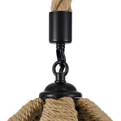 GLOBOSTAR® SOLITARIO 01606 Boho Κρεμαστό Φωτιστικό Οροφής με Ντουί 1 x E27 AC 220-240V IP20 - Μπεζ - Μ36 x Π36 x Y30cm