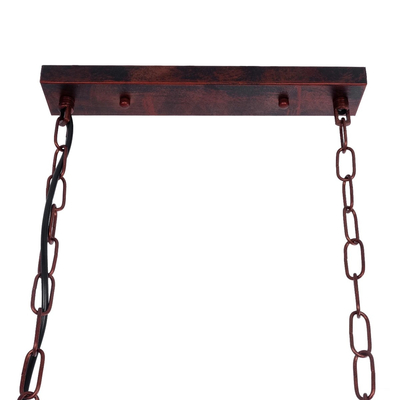 GLOBOSTAR® NEST 01645 Vintage Κρεμαστό Φωτιστικό Οροφής με Ντουί 2 x E27 AC 220-240V IP20 - Χάλκινο & Πράσινο - Μ76 x Π36 x Y37cm