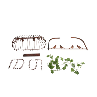 GLOBOSTAR® NEST 01645 Vintage Κρεμαστό Φωτιστικό Οροφής με Ντουί 2 x E27 AC 220-240V IP20 - Χάλκινο & Πράσινο - Μ76 x Π36 x Y37cm