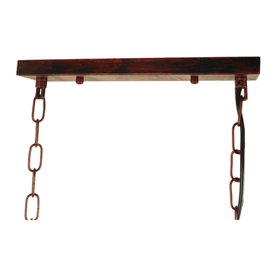 GLOBOSTAR® NEST 01648 Vintage Κρεμαστό Φωτιστικό Οροφής με Ντουί 3 x E27 AC 220-240V IP20 - Χάλκινο & Πράσινο - Μ85.5 x Π37.5 x Y38cm