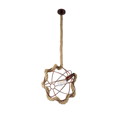 GLOBOSTAR® BRADLEY 01660 Vintage Κρεμαστό Φωτιστικό Οροφής με Ντουί 1 x E27 AC 220-240V IP20 - Πολύχρωμο - Μ33 x Π33 x Y33cm