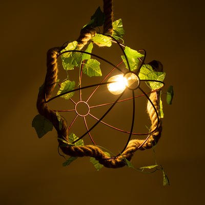 GLOBOSTAR® BRADLEY 01661 Vintage Κρεμαστό Φωτιστικό Οροφής με Ντουί 1 x E27 AC 220-240V IP20 - Πολύχρωμο - Μ42 x Π42 x Y42cm