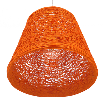 GLOBOSTAR® PLAYROOM 00997 Vintage Κρεμαστό Φωτιστικό Οροφής με Ντουί 1 x E27 AC 220-240V IP20 - Πορτοκαλί - Μ32 x Π32 x Υ27cm