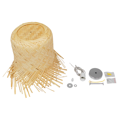 GLOBOSTAR® HAWAII 01103 Boho Κρεμαστό Φωτιστικό Οροφής με Ντουί 1 x E27 AC 220-240V IP20 - Μπεζ - Μ40 x Π40 x Y43cm