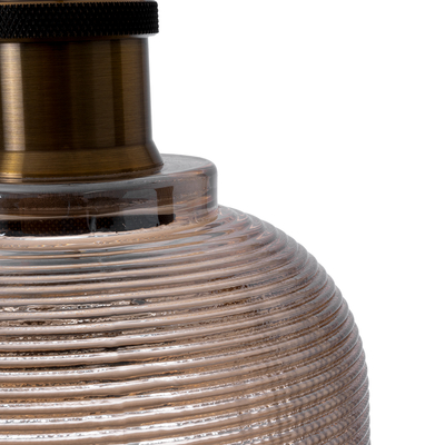 GLOBOSTAR® SEGRETO 01448 Vintage Κρεμαστό Φωτιστικό Οροφής με Ντουί 1 x E27 AC 220-240V IP20 - Διάφανο & Χρυσό - Μ14 x Π14 x Υ18cm