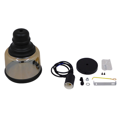 GLOBOSTAR® OLIVER 01506 Vintage Κρεμαστό Φωτιστικό Οροφής με Ντουί 1 x E27 AC 220-240V IP20 - Μελί & Μαύρο - Μ15 x Π15 x Υ21.5cm