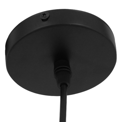 GLOBOSTAR® OLIVER 01507 Vintage Κρεμαστό Φωτιστικό Οροφής με Ντουί 1 x E27 AC 220-240V IP20 - Μελί & Μαύρο - Μ14 x Π14 x Υ30cm