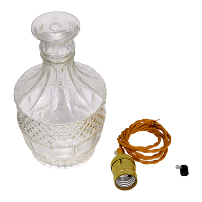 GLOBOSTAR® WHISKEY 01513 Vintage Κρεμαστό Φωτιστικό Οροφής με Ντουί 1 x E27 AC 220-240V IP20 - Διάφανο - Μ13 x Π13 x Υ22cm