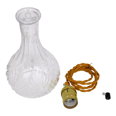 GLOBOSTAR® WHISKEY 01514 Vintage Κρεμαστό Φωτιστικό Οροφής με Ντουί 1 x E27 AC 220-240V IP20 - Διάφανο - Μ14 x Π14 x Υ23cm