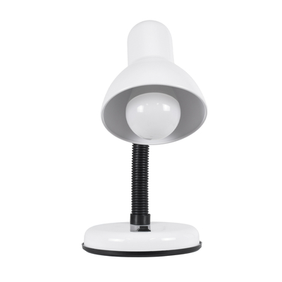 GLOBOSTAR® STUDENT 01531 Μοντέρνο Επιτραπέζιο Φωτιστικό Πορτατίφ με Ντουί 1 x E27 AC 220-240V IP20 - Λευκό - Μ12 x Π12 x Υ32cm