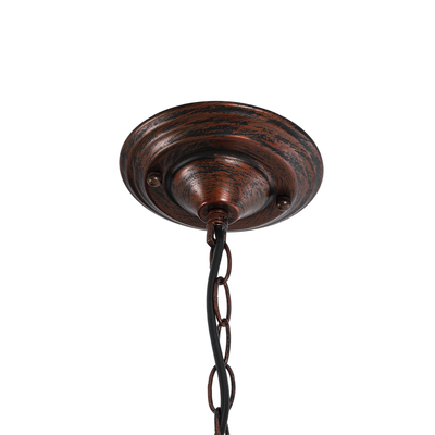 GLOBOSTAR® HARROW 01572 Vintage Κρεμαστό Φωτιστικό Οροφής με Ντουί 1 x E27 AC 220-240V IP20 - Χάλκινο - Μ33 x Π33 x Υ26cm